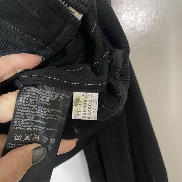 Vintage Yohji Yamamoto Y-3 y2k black striped cropped zip up jacket size medium - Picture 3 of 7